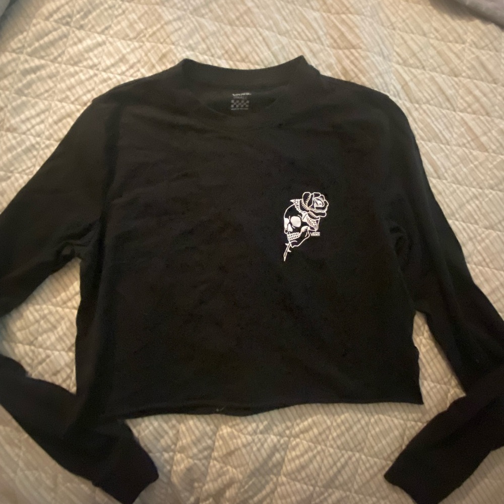 Vans long sleeve crop top tee